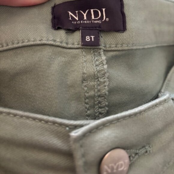 NYDJ Marilyn Ankle with Fray Hem in Cool Embrace Lily Pad - 8T - Picture 7 of 8